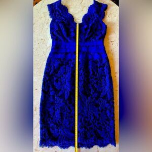 TADASHI SHOJI PETITE DRESS size 2P color Blue